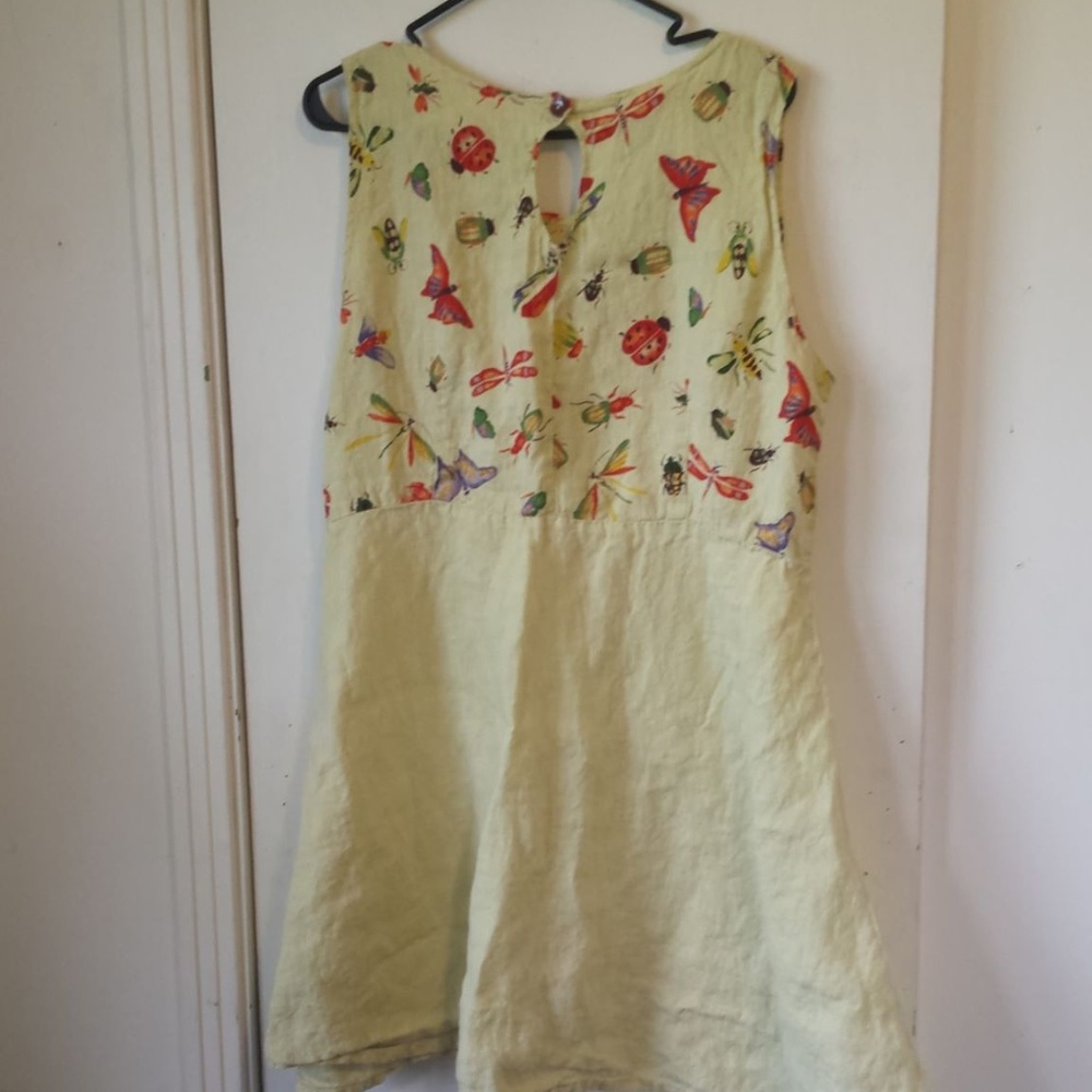 Linen Keyhole Dress By tom Tom size Large - Picture 2 of 3